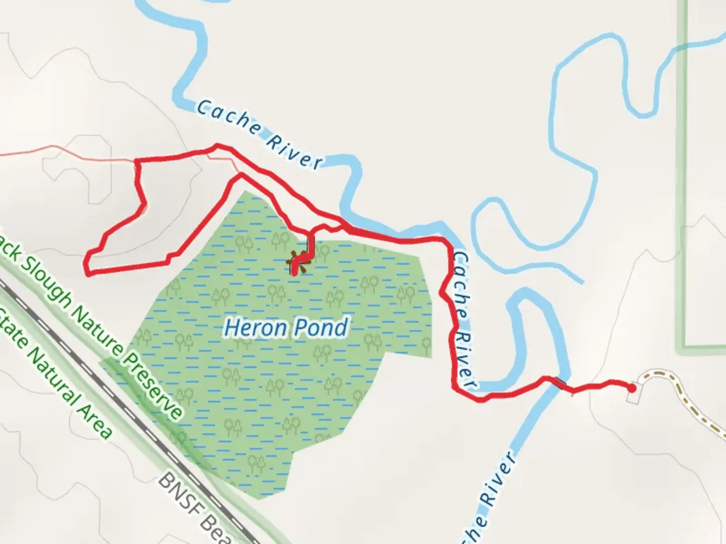 An image depicting the trail Heron PondTrail and its surrounding area.