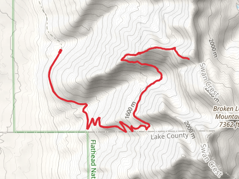 Broken Leg Divide Trail via Peterson Creek Trail
