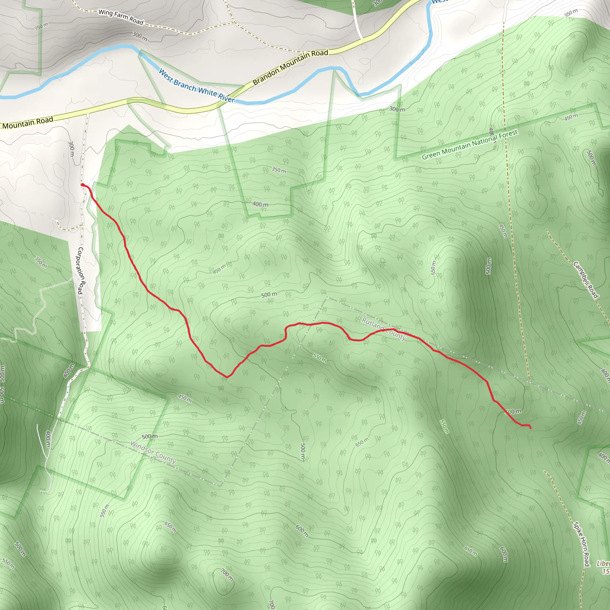 Ash Hill Trail mobile static map
