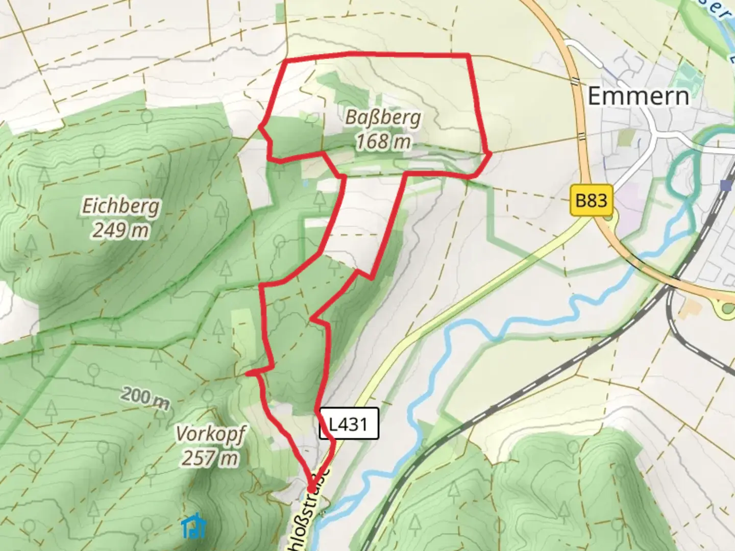 An image depicting the trail Schmale Hauba and Emmerweg and its surrounding area.
