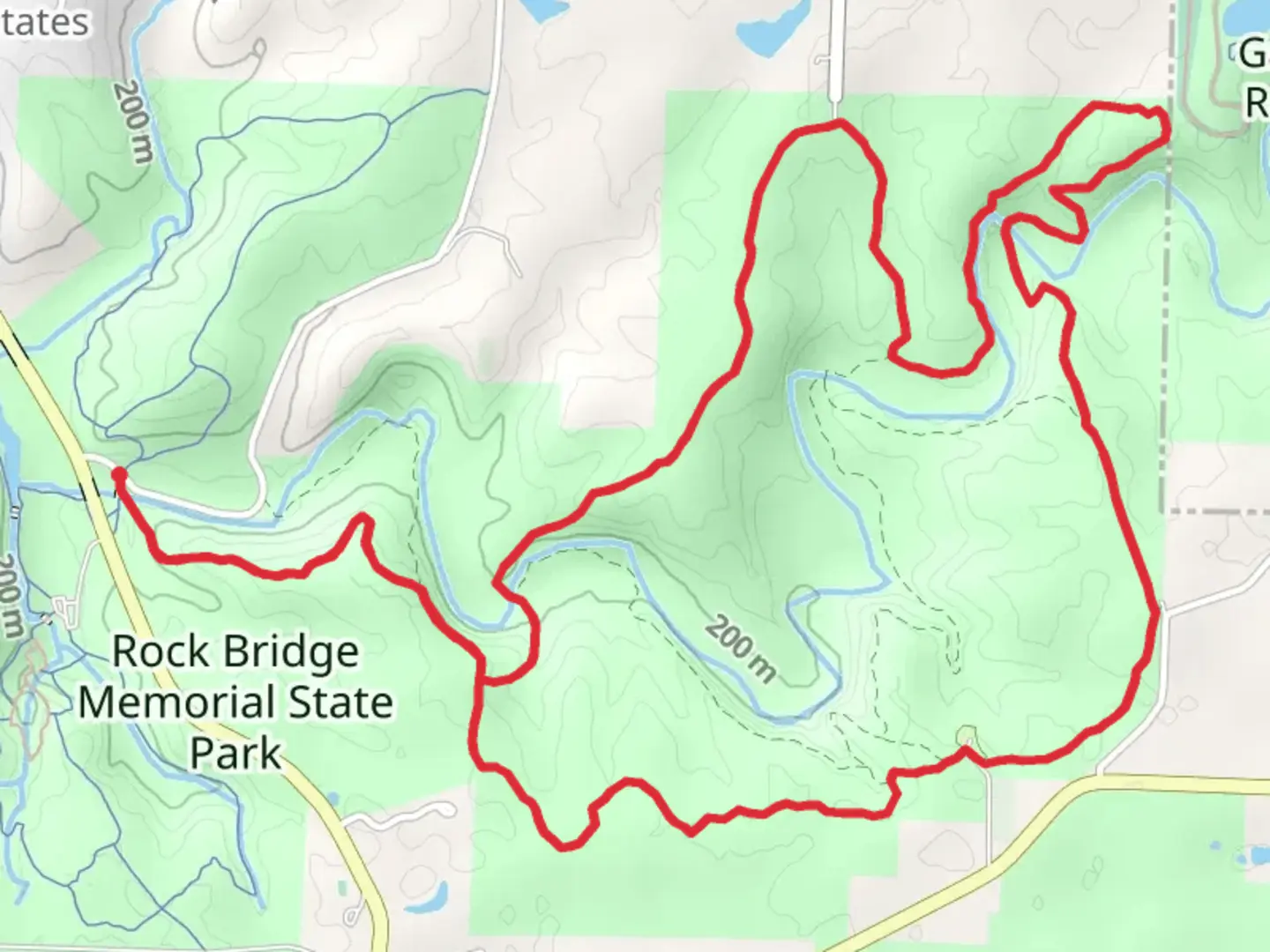 An image depicting the trail Gans Creek Wild Area Loop Trail and its surrounding area.