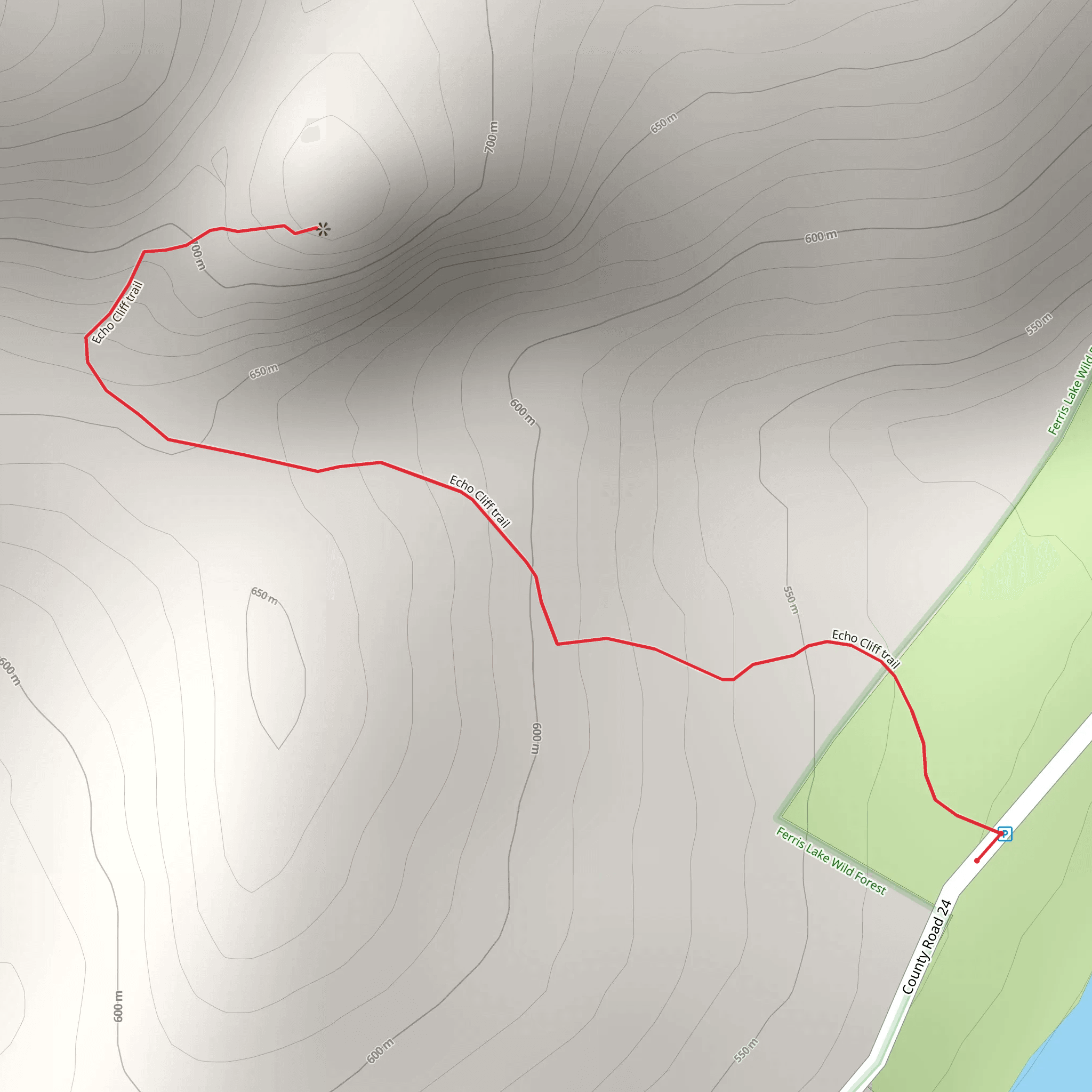 Echo Cliff Trail mobile static map