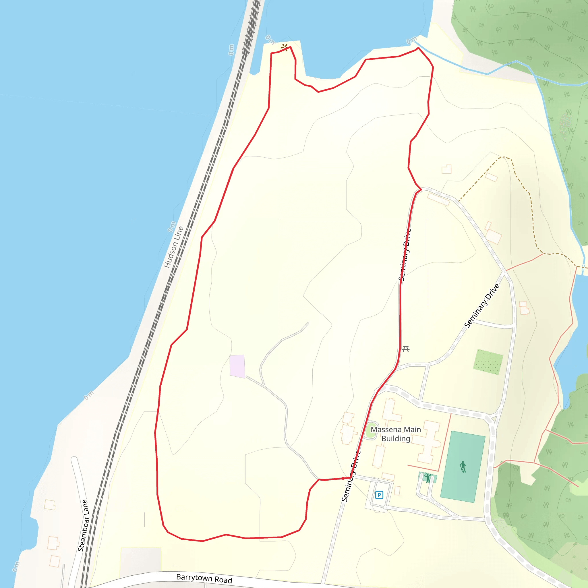 Hudson River Loop Trail via Seminary Drive mobile static map