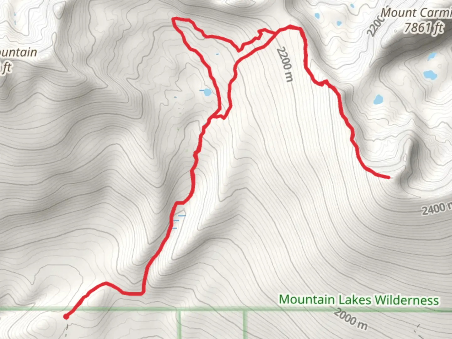 An image depicting the trail Clover Creek, Mountain Lakes and Aspen Butte Loop Trail and its surrounding area.
