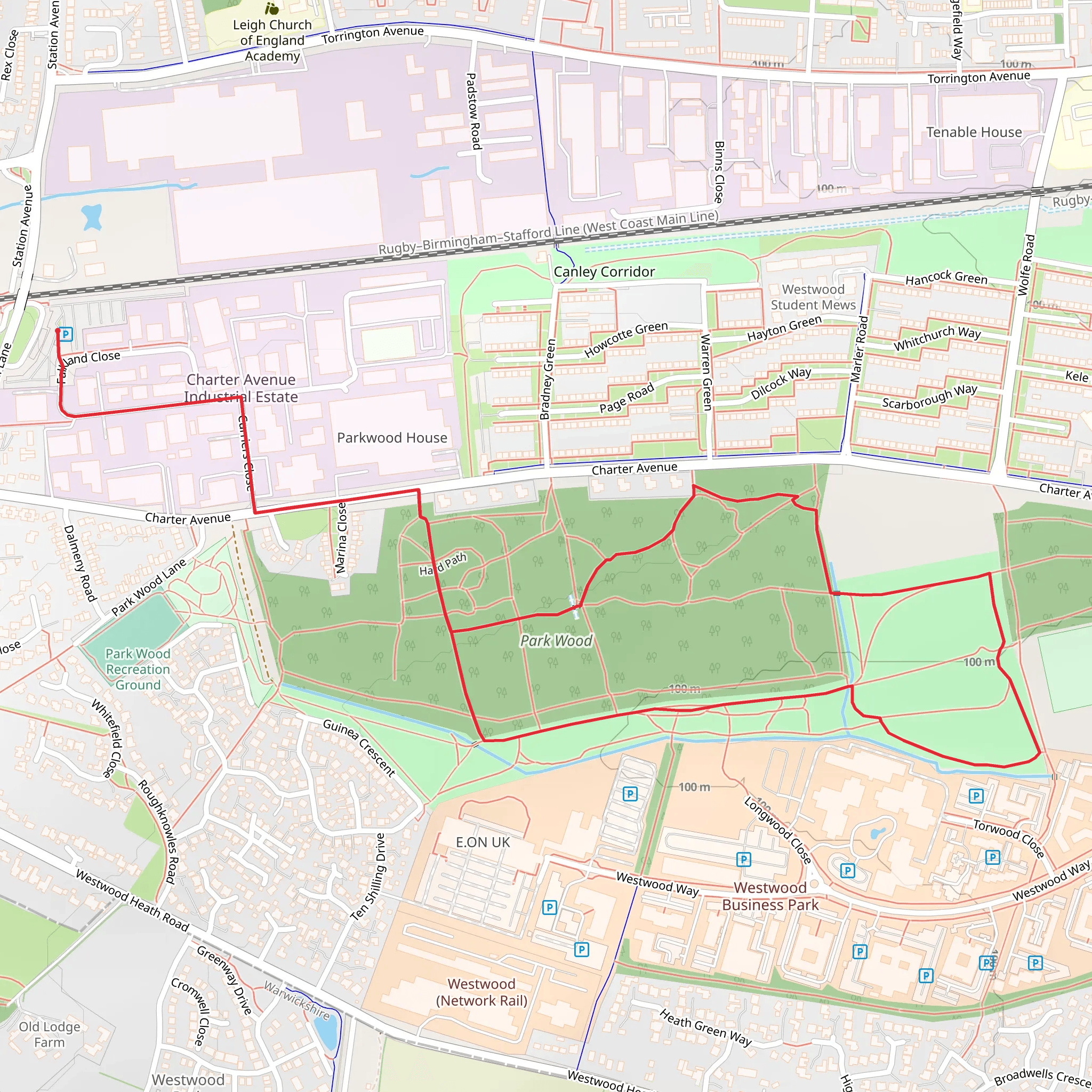 Park Wood Loop mobile static map
