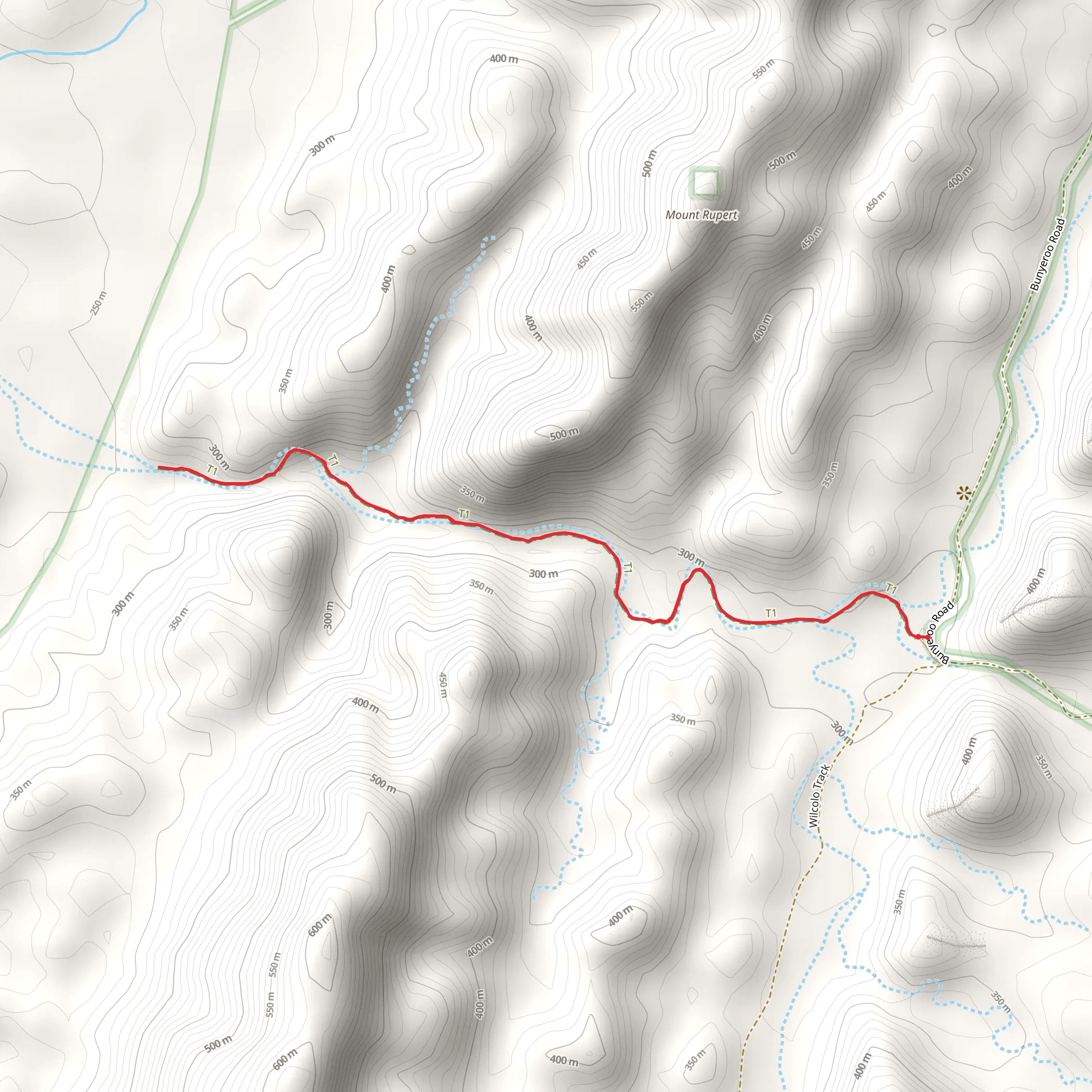 Bunyeroo Gorge Hike mobile static map
