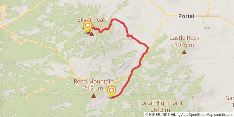 Sky Islands Traverse stage 50 Map