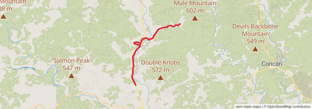 American Perimeter Trail - Texas Primary stage 54 Map