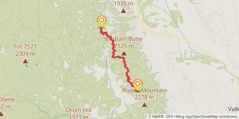 Oregon Desert Trail stage 15 Map