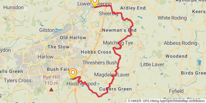 Stort Valley Way stage 2 Map