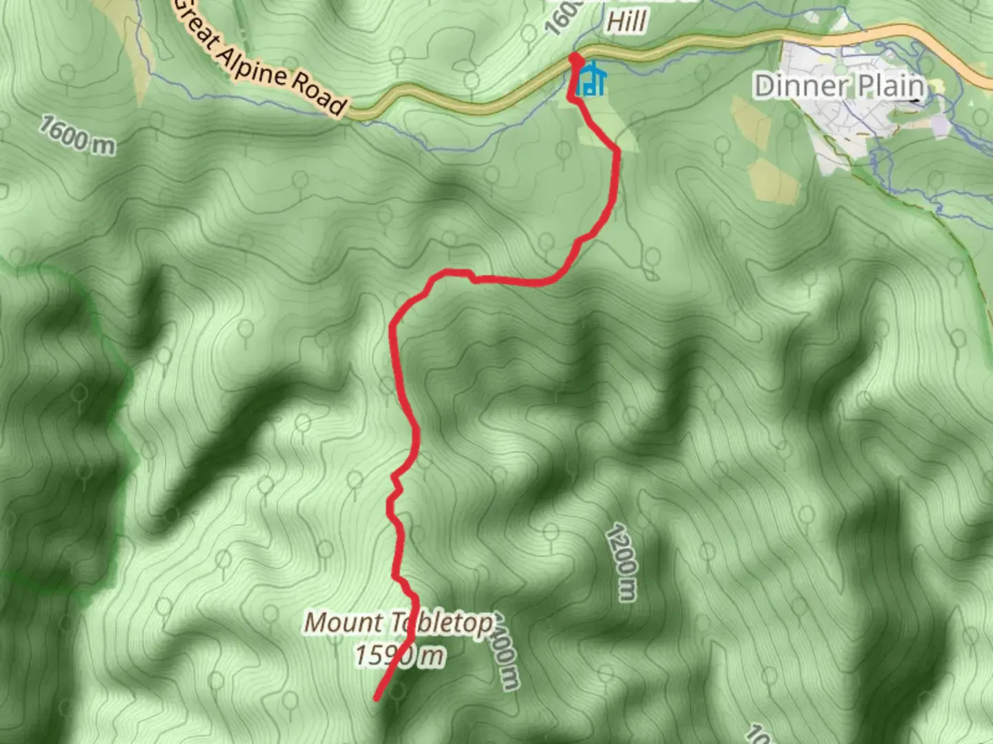 An image depicting the trail Tabletop Walking Track and its surrounding area.