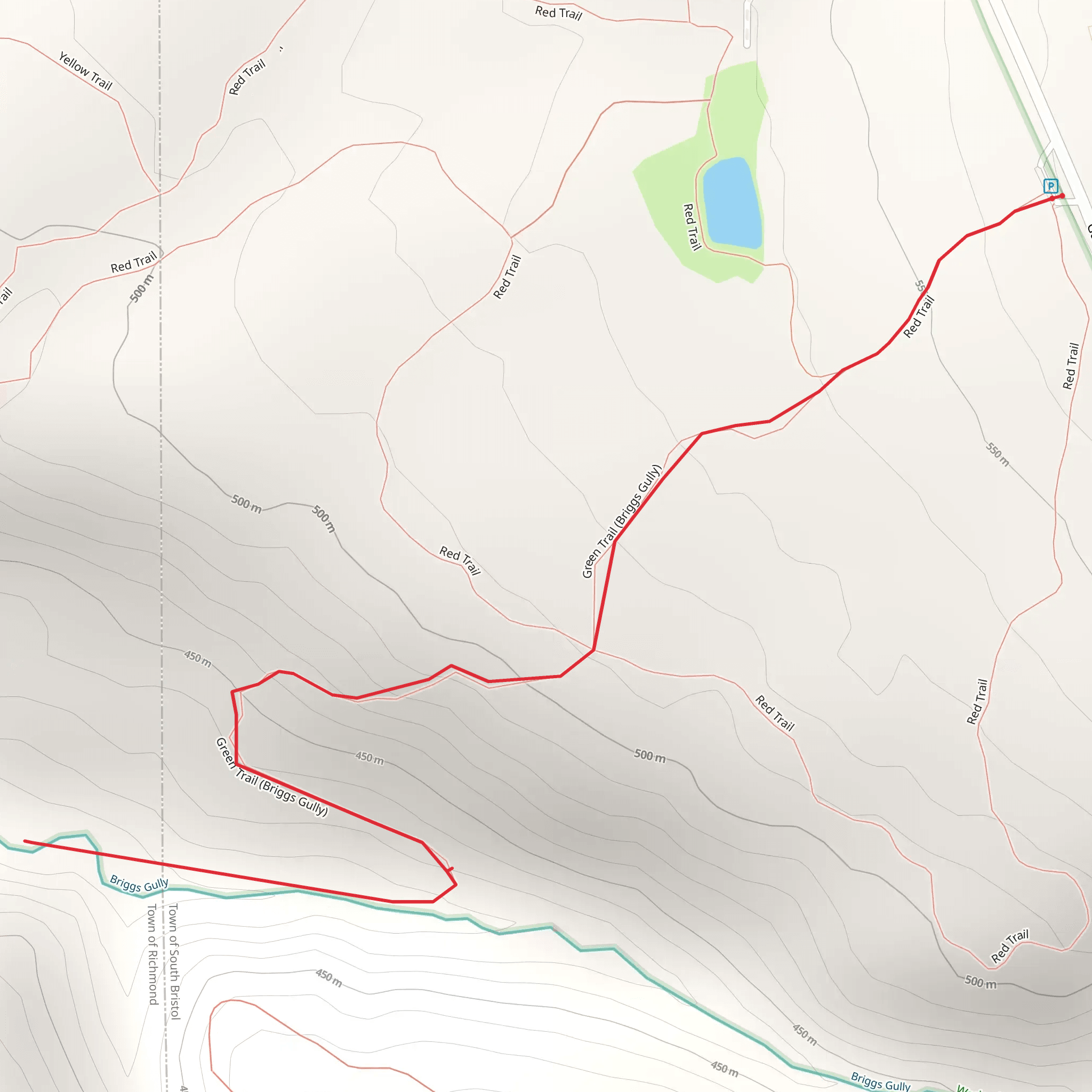 Green Trail - Briggs Gully mobile static map