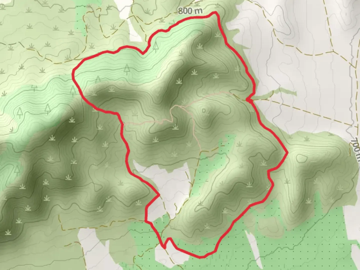 An image depicting the trail Sendero del Madroño and Florida and its surrounding area.