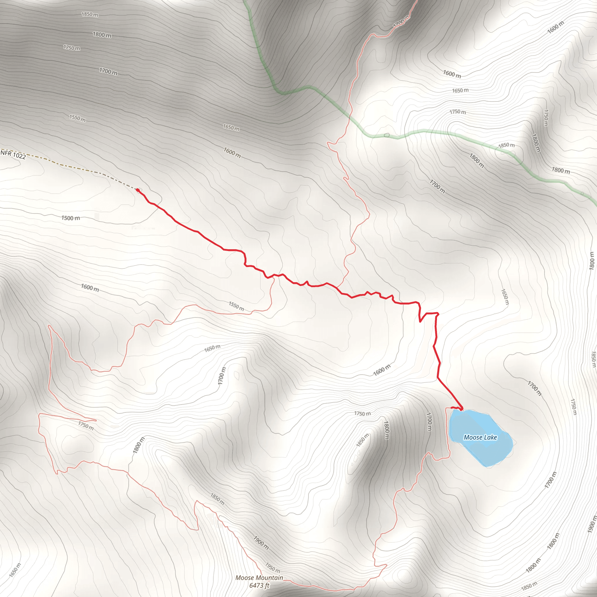 Moose Lake Trail mobile static map
