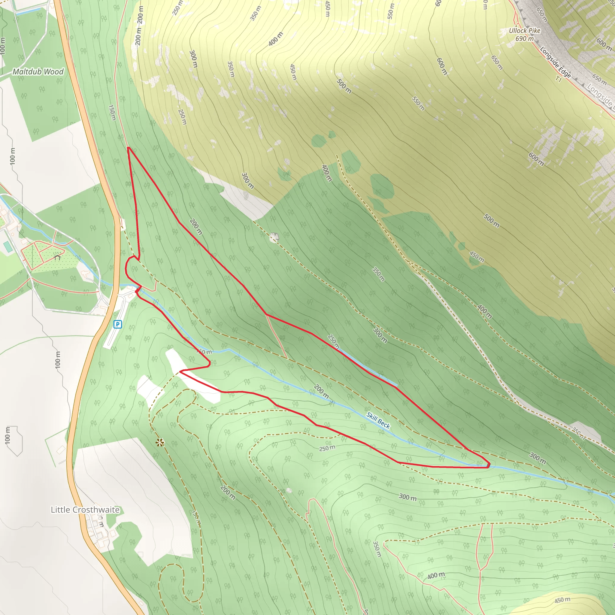 Skill Beck Trail mobile static map