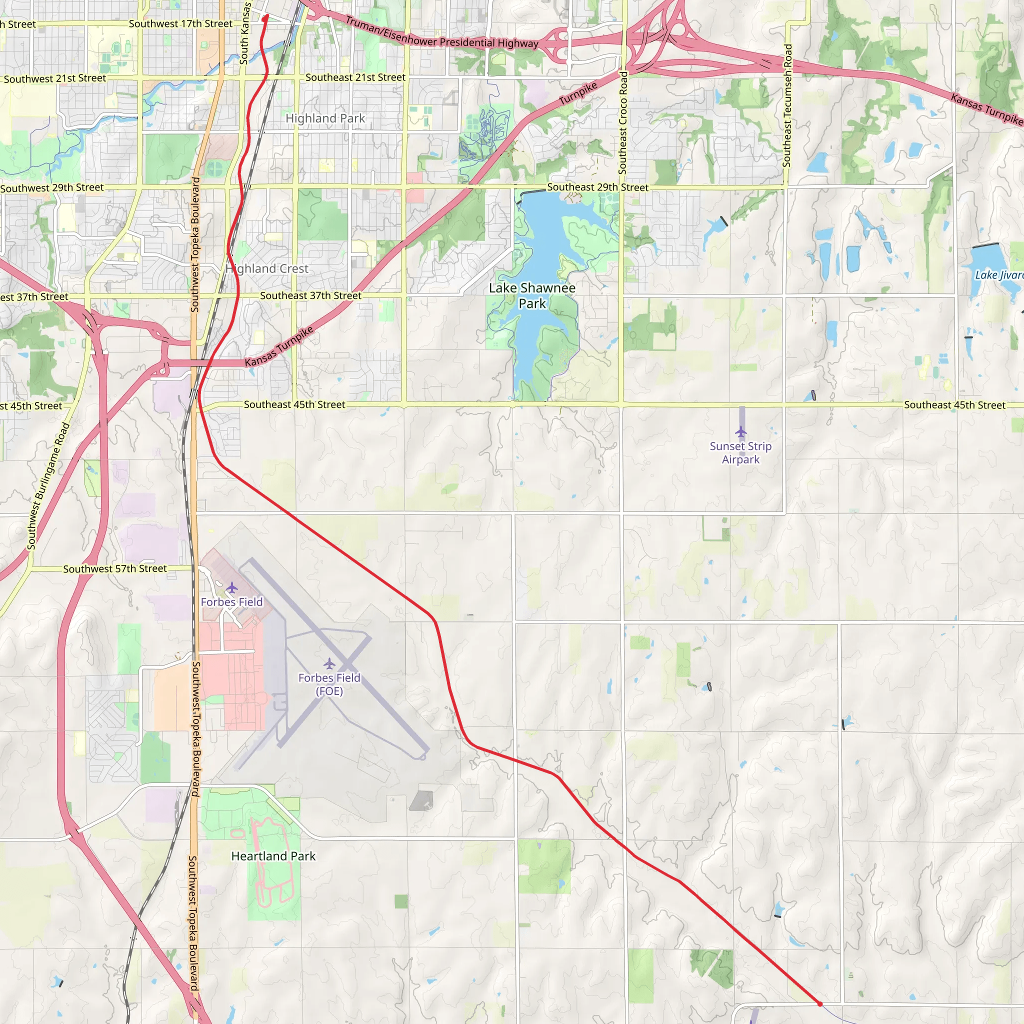Landon Trail mobile static map