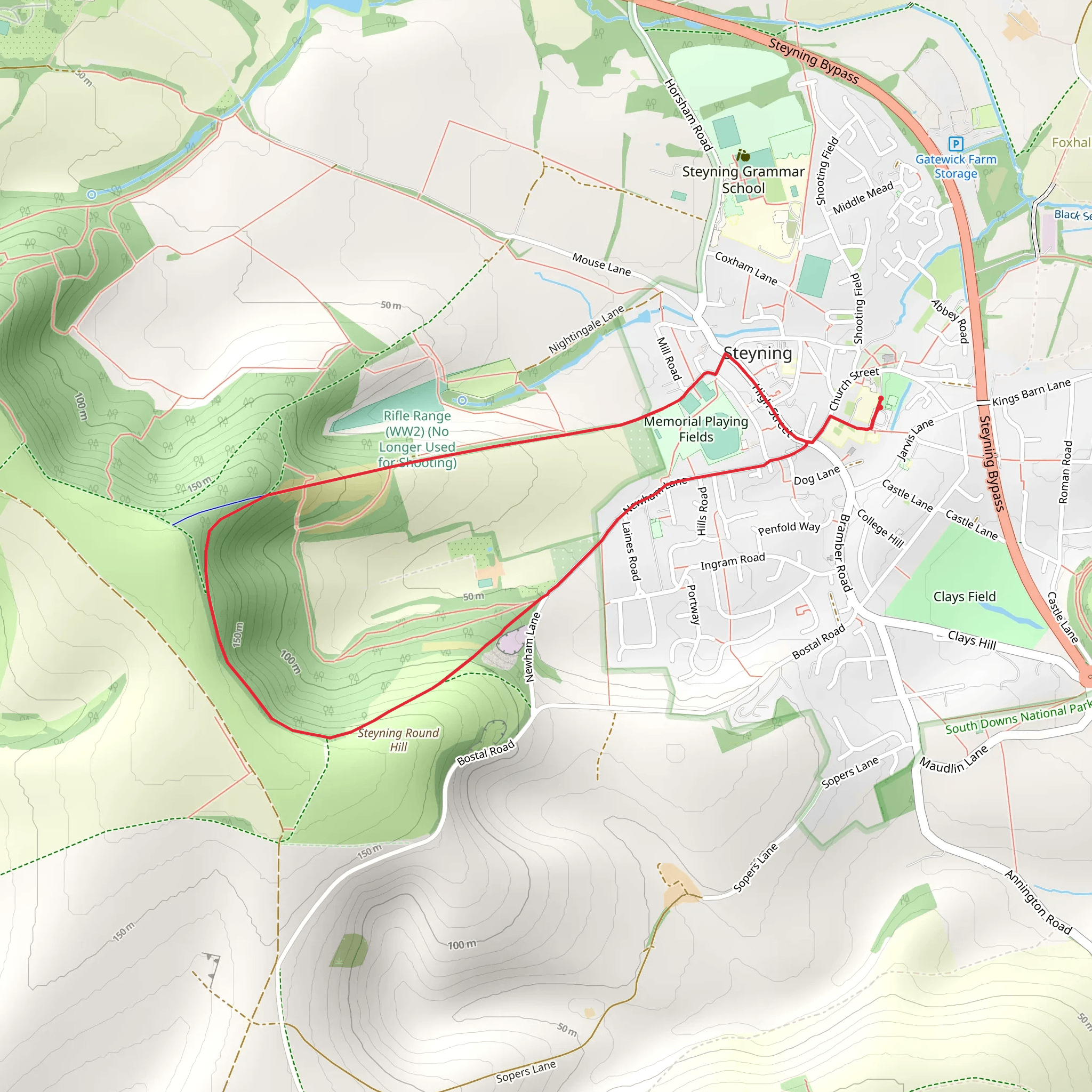 Cross Dyke and Steyning mobile static map