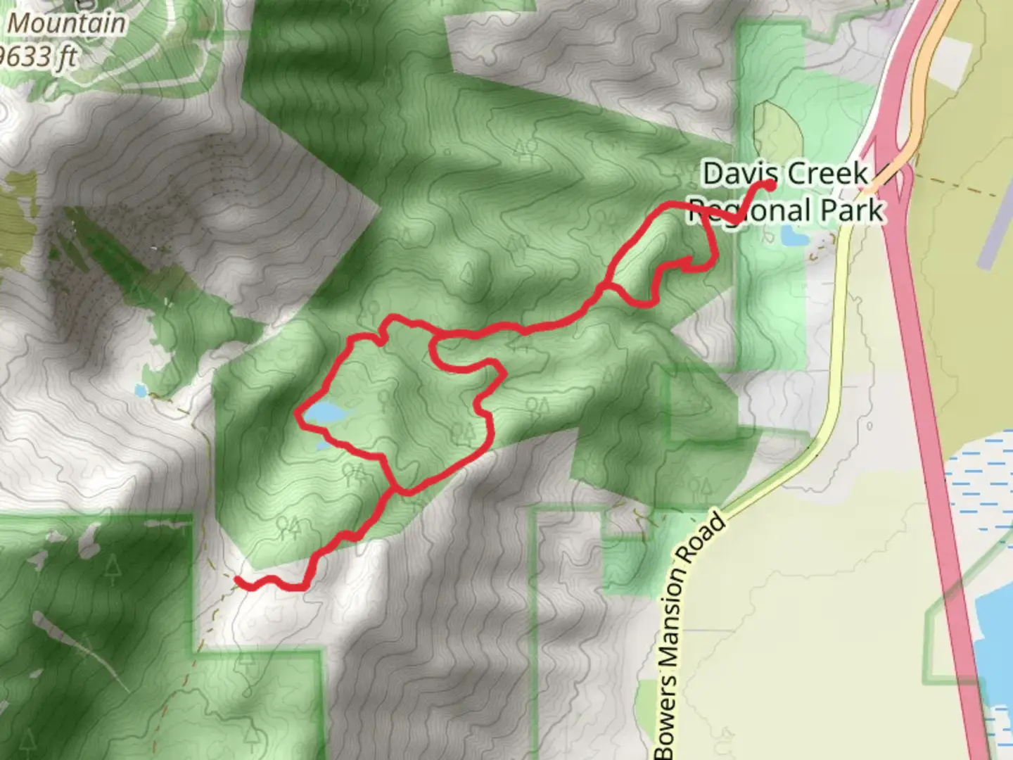 An image depicting the trail Ophir Creek Trail and its surrounding area.