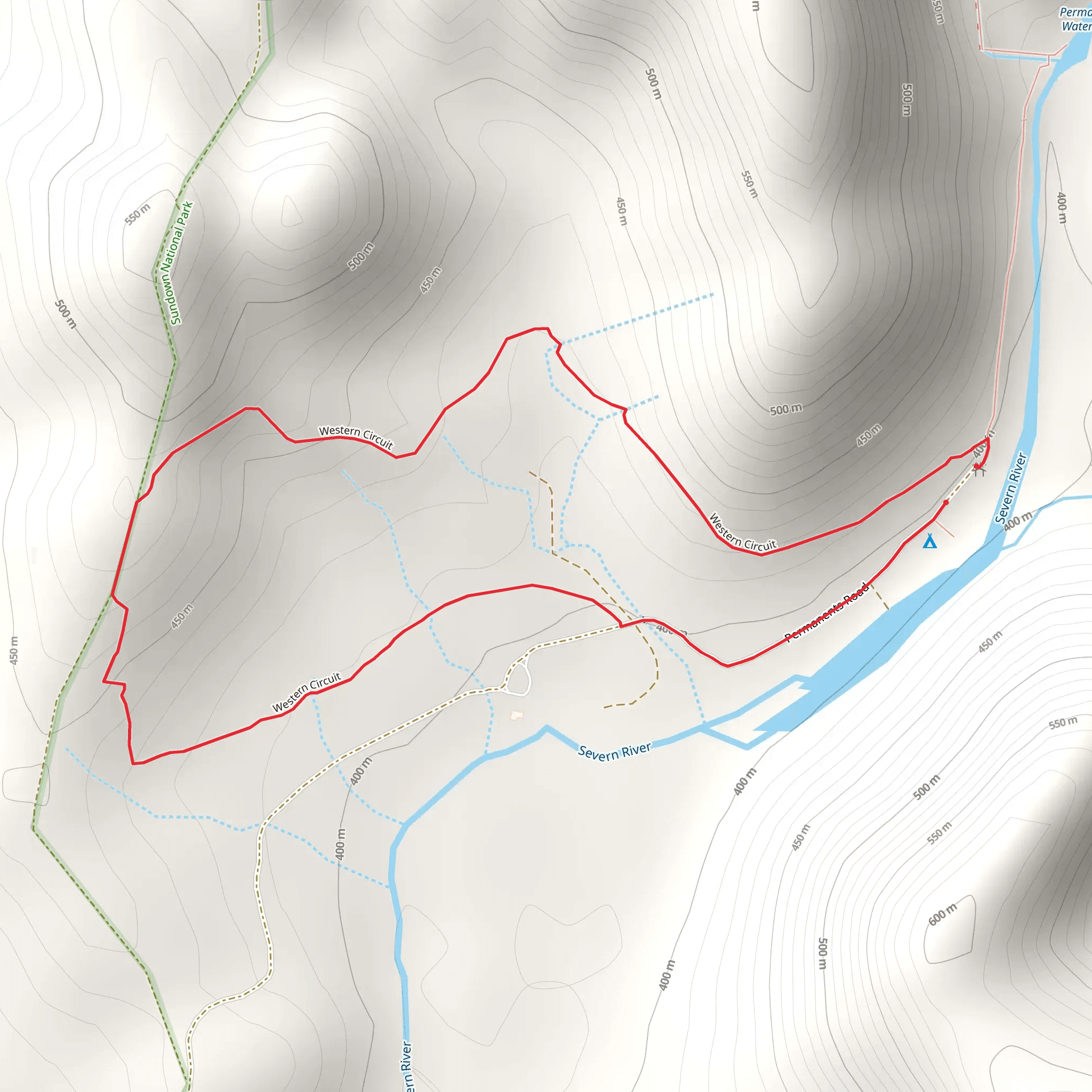 Western Circuit Track mobile static map