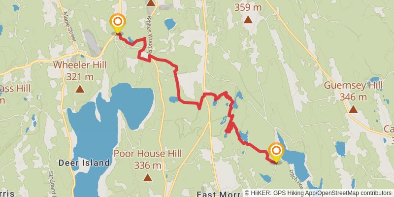 Mattatuck Trail - South stage 3 Map