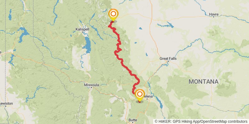 Continental Divide Trail stage 31 Map