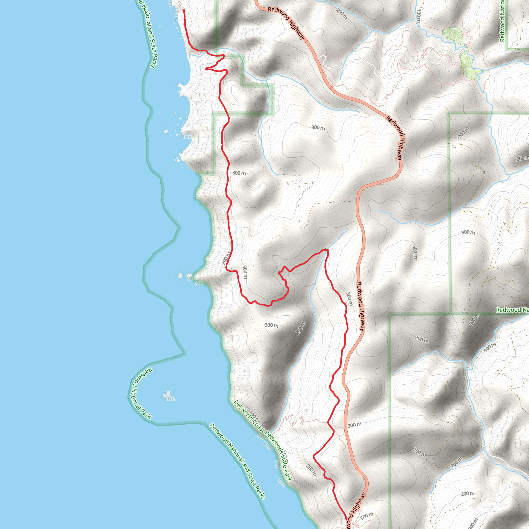 Coastal Trail from Enderts Beach Road mobile static map