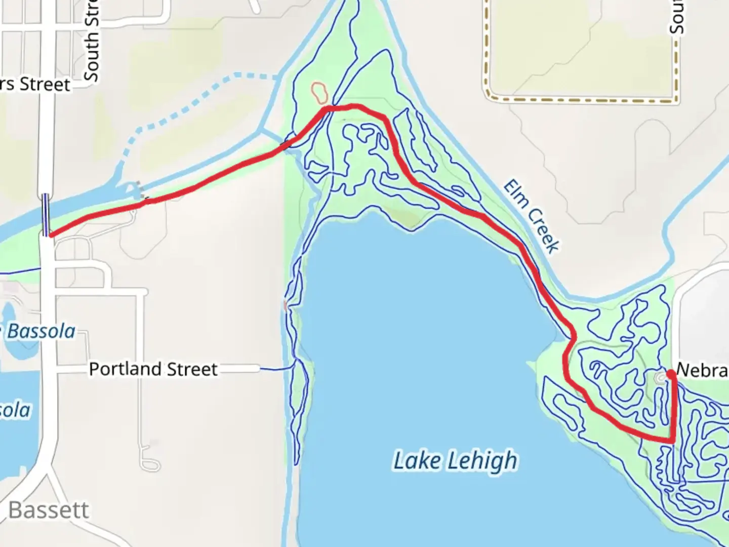 An image depicting the trail Lehigh Portland Trail Backbone and its surrounding area.