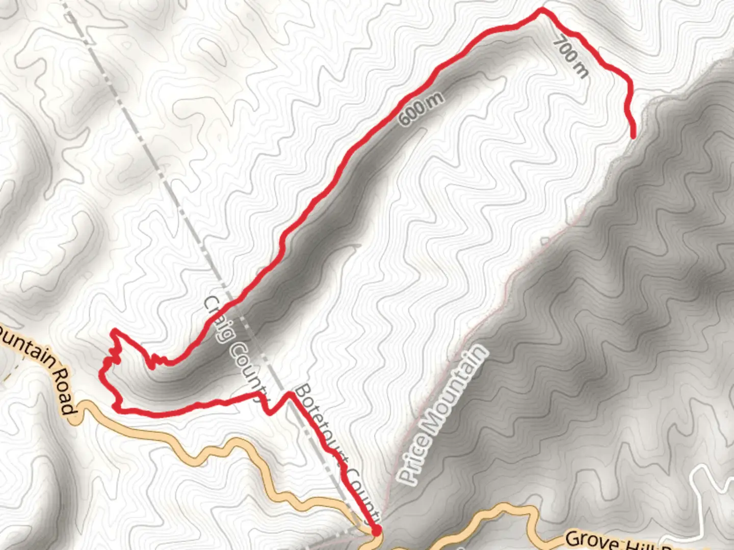 An image depicting the trail Sulphur Ridge Trail and its surrounding area.