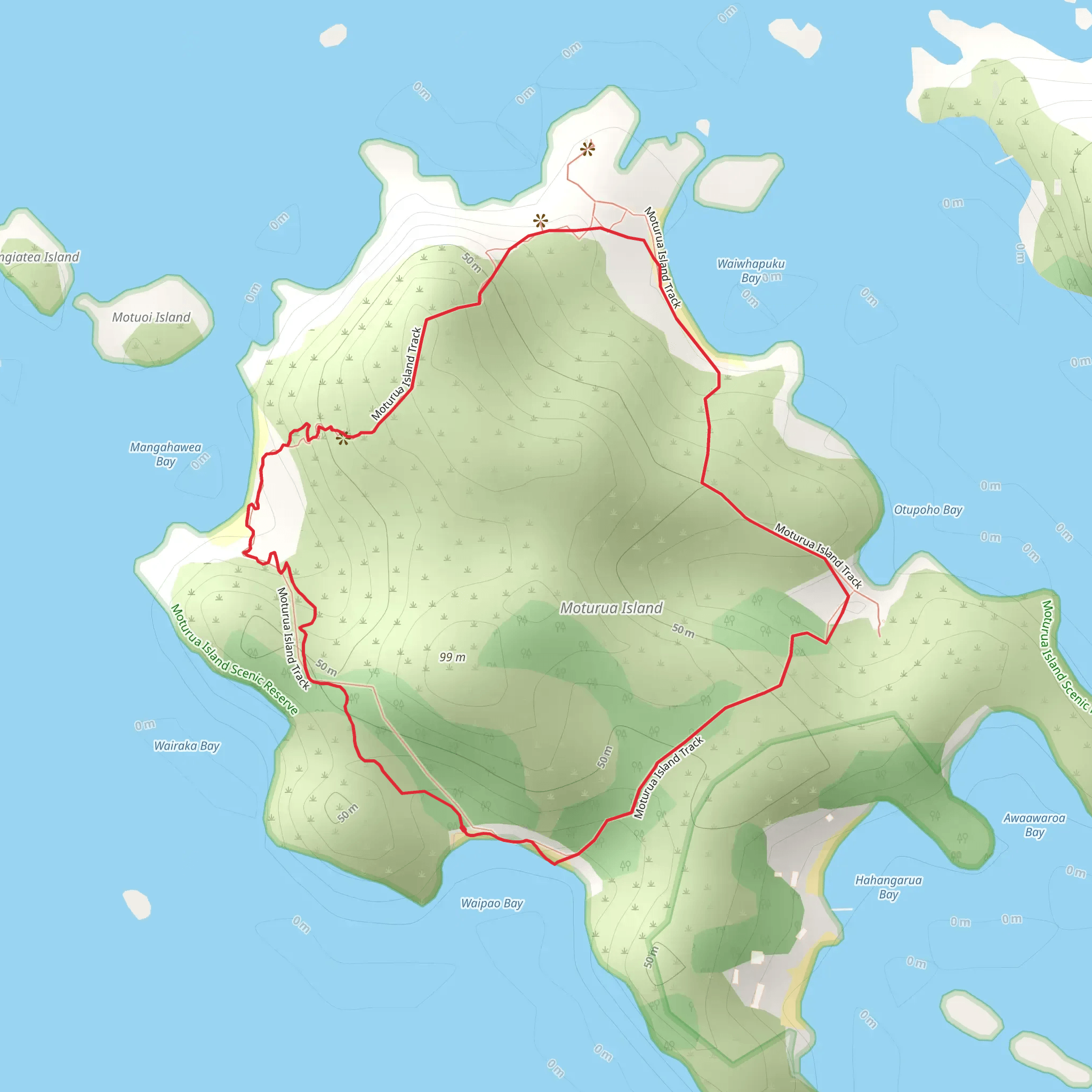 Moturua Island Track mobile static map
