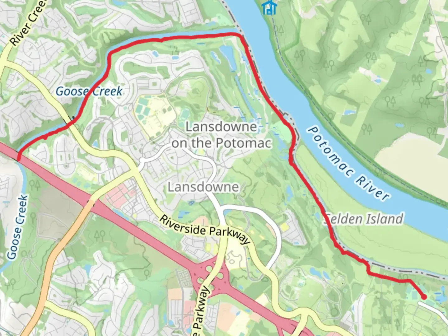 An image depicting the trail Potomac Heritage Trail - Bles Park and its surrounding area.