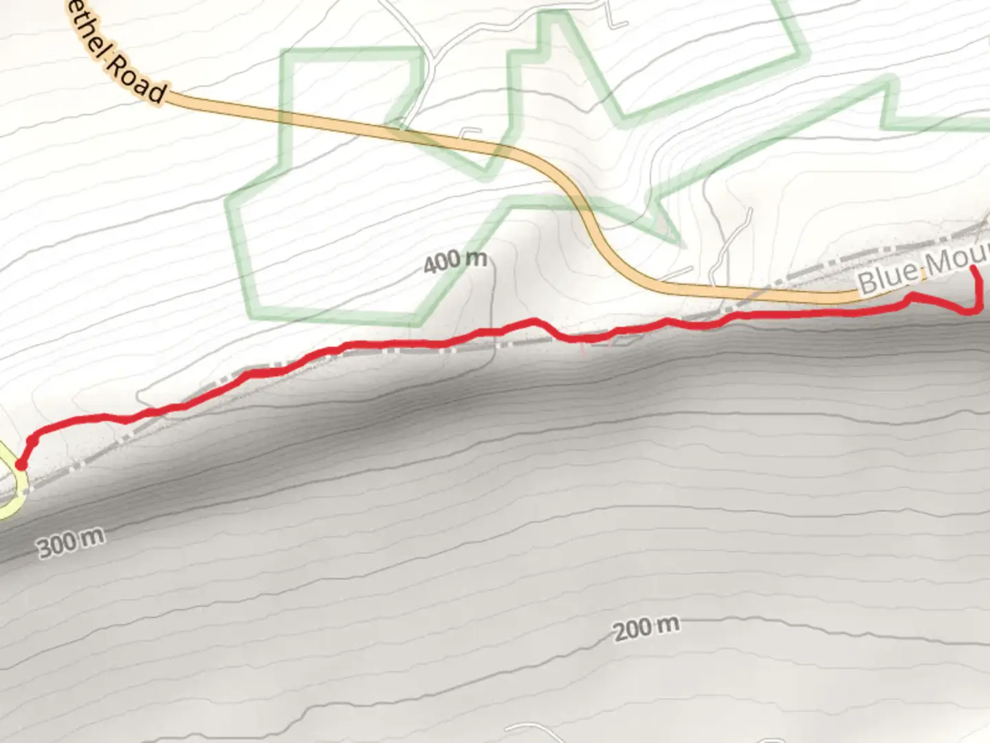 An image depicting the trail Camp Swatara Road and its surrounding area.