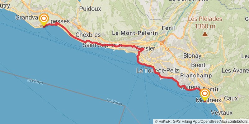 Via Francigena - Switzerland stage 4 Map