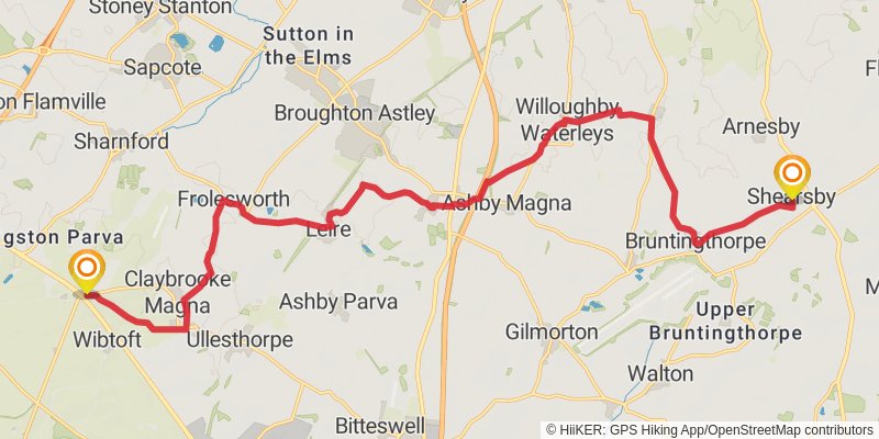 Leicestershire Round stage 6 Map