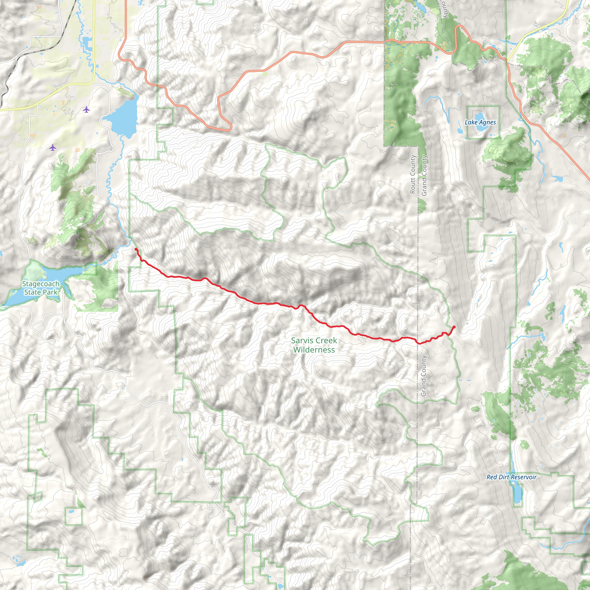 Sarvis Creek Trail mobile static map