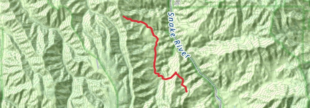 Hells Canyon Bench High Trail stage 5 Map