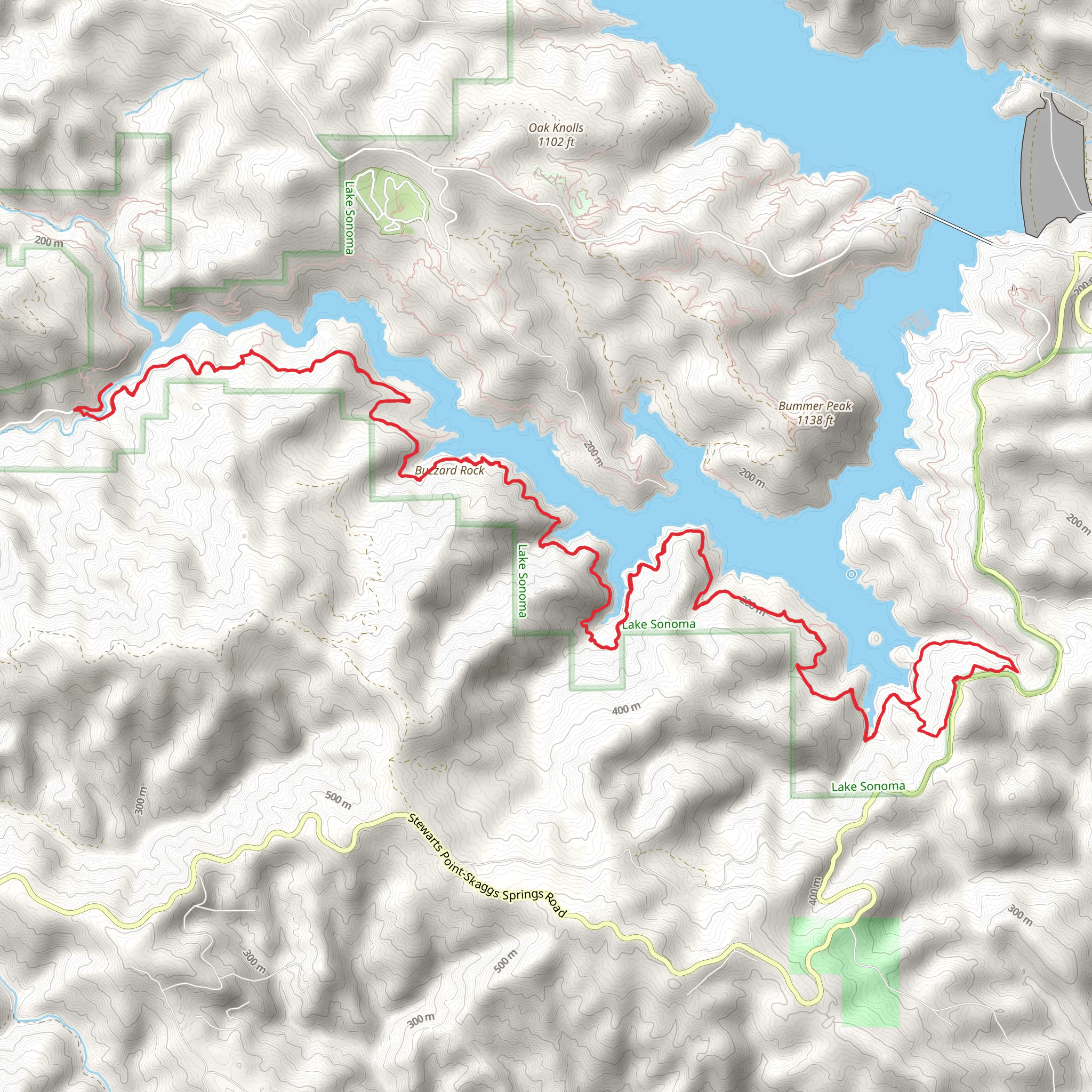 Warm Springs Creek via South Lake Trail mobile static map