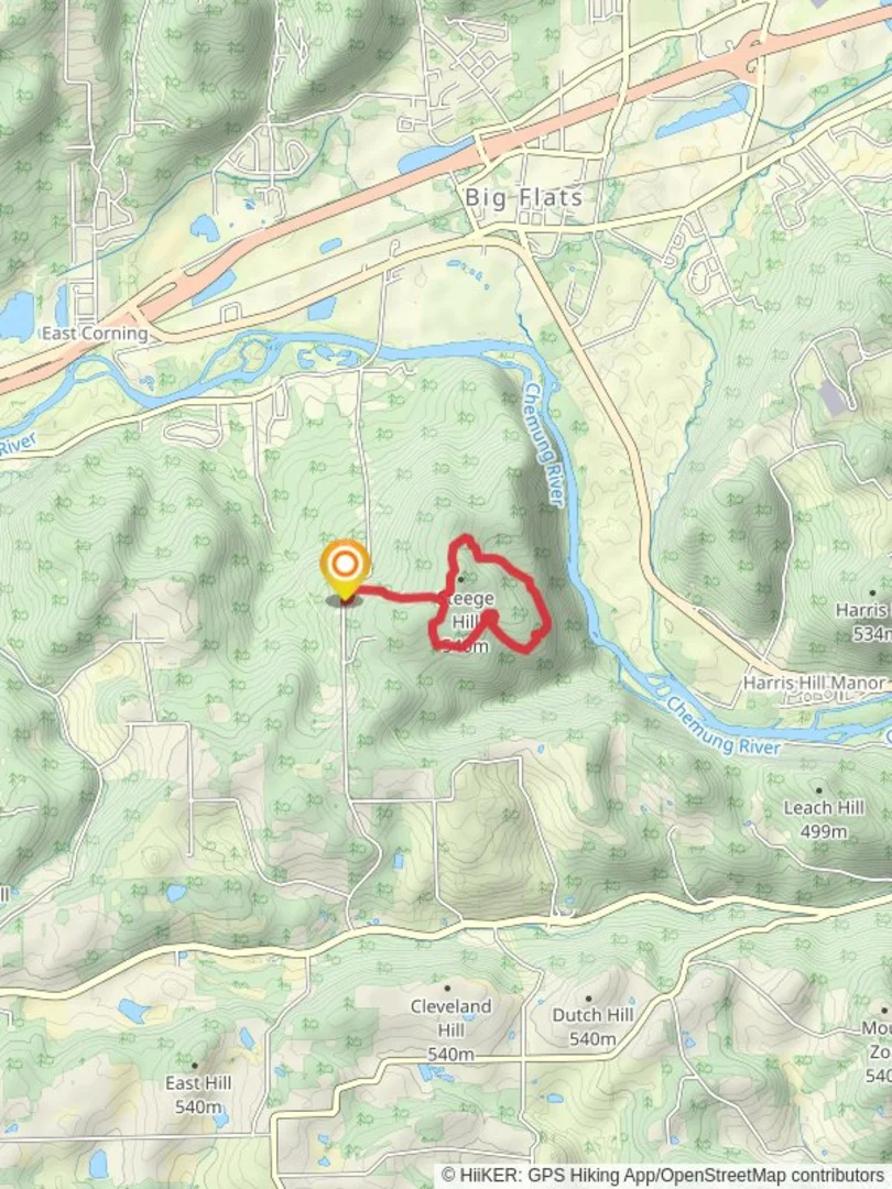 An image depicting the trail Steege Hill Loop Trail and its surrounding area.