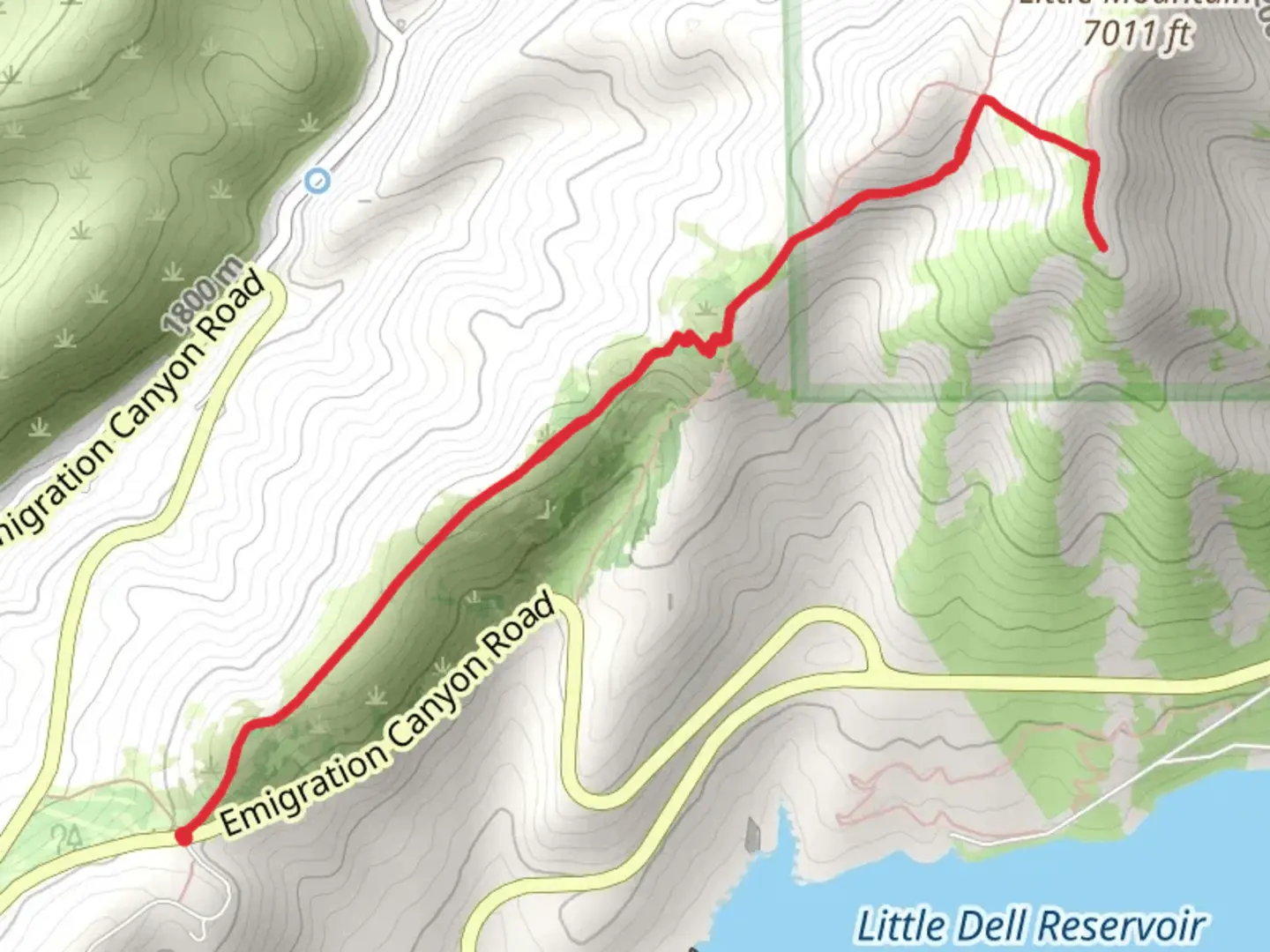 An image depicting the trail Little Mountain Trail and its surrounding area.