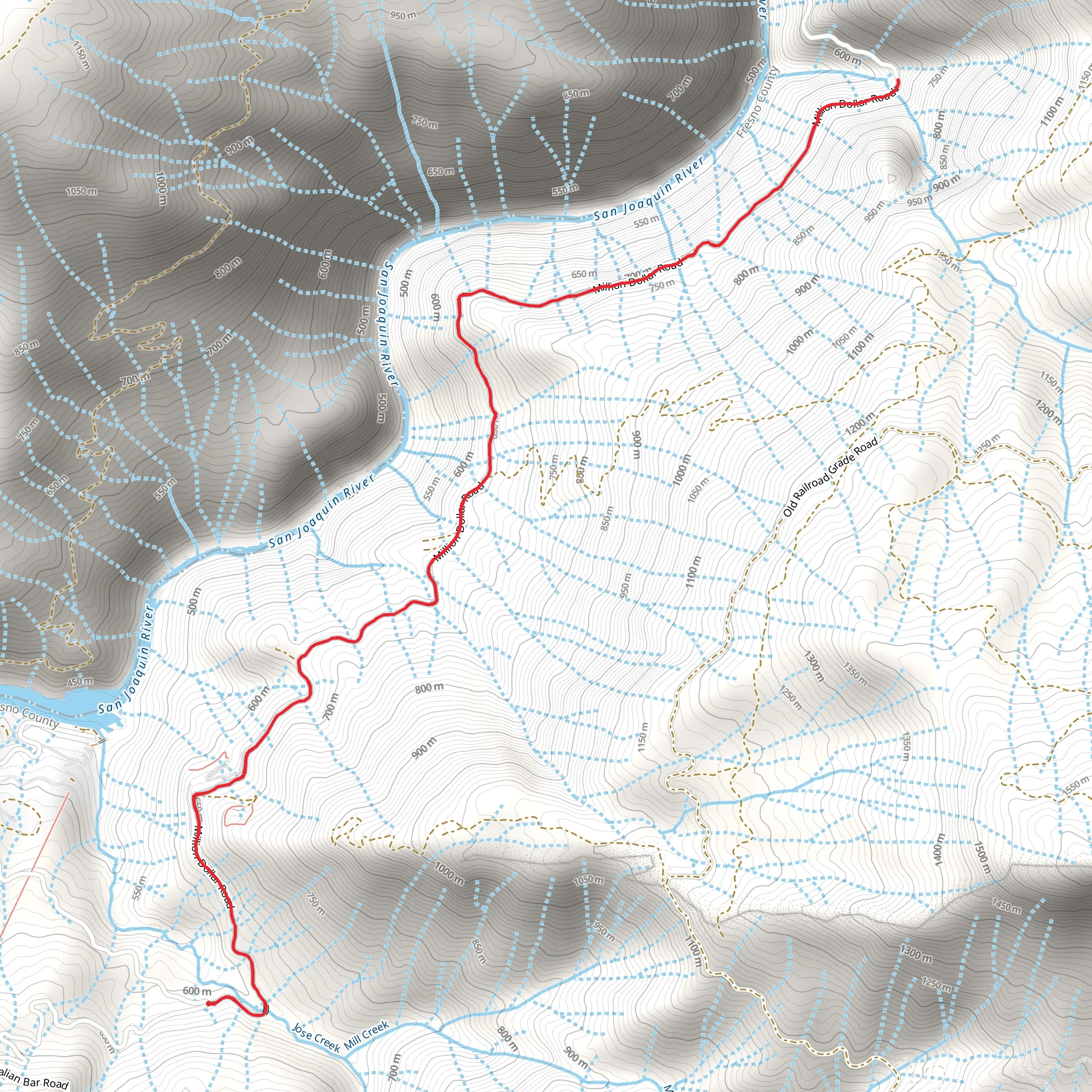 Million Dollar Road mobile static map
