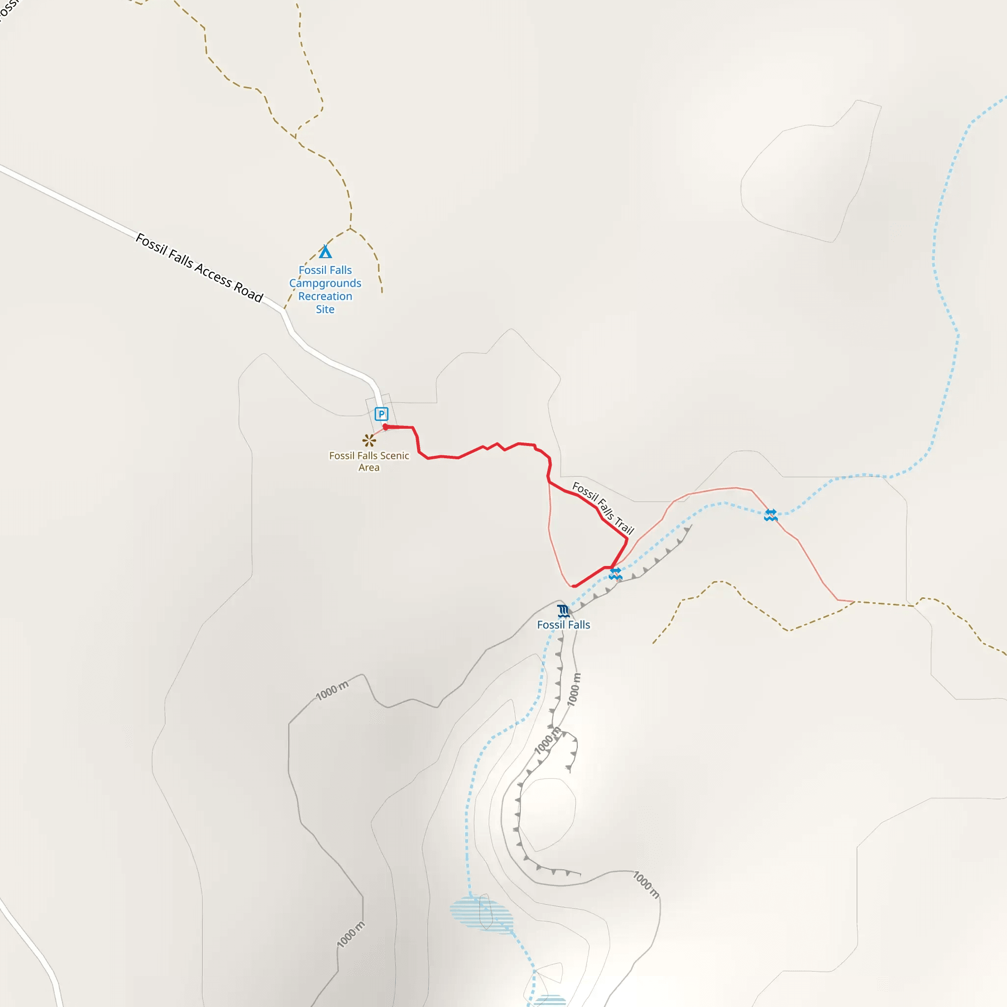 Fossil Falls Trail mobile static map