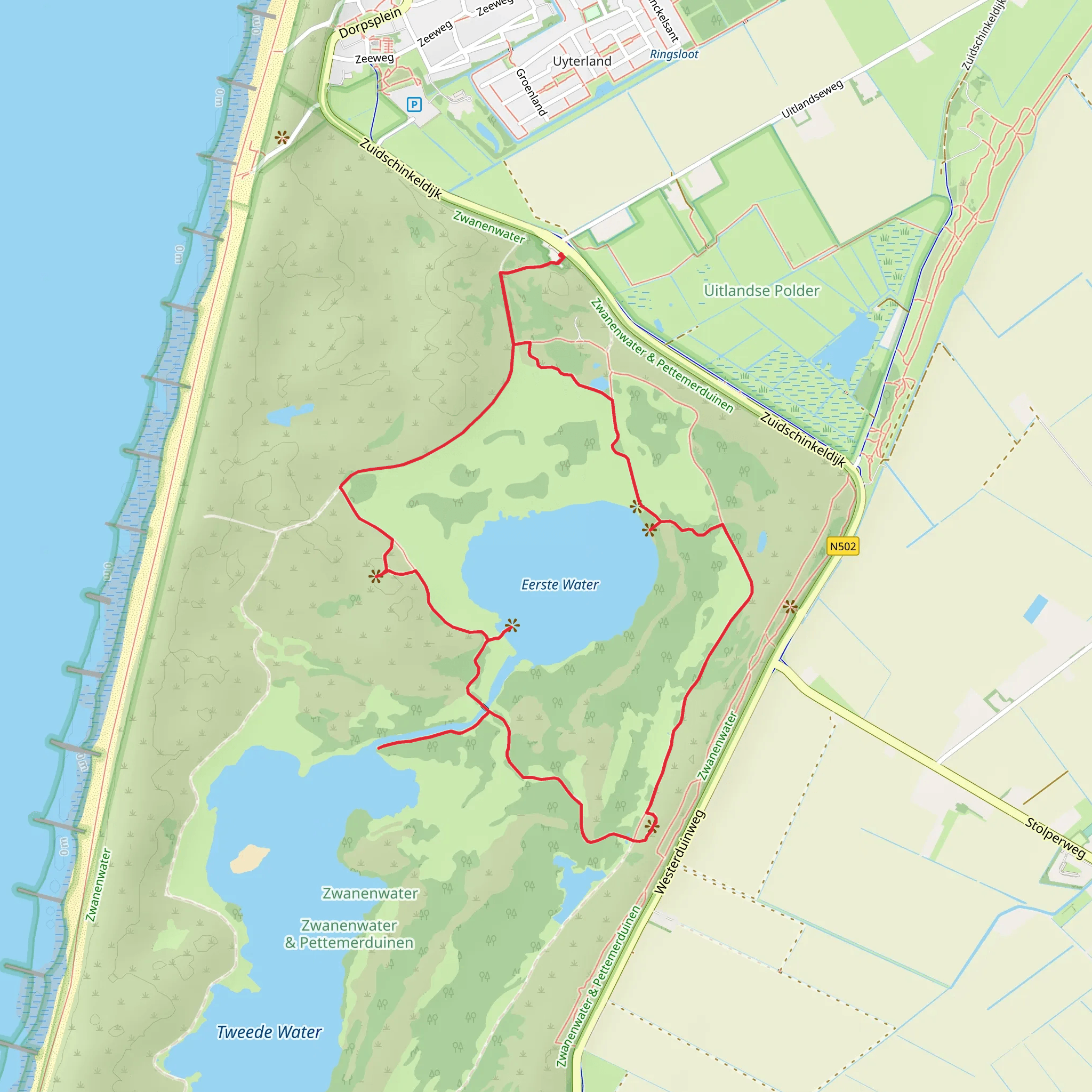 Eerste Water and Tweede Water Loop mobile static map