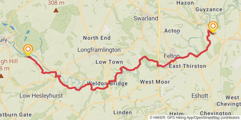 St Oswald's Way stage 5 Map