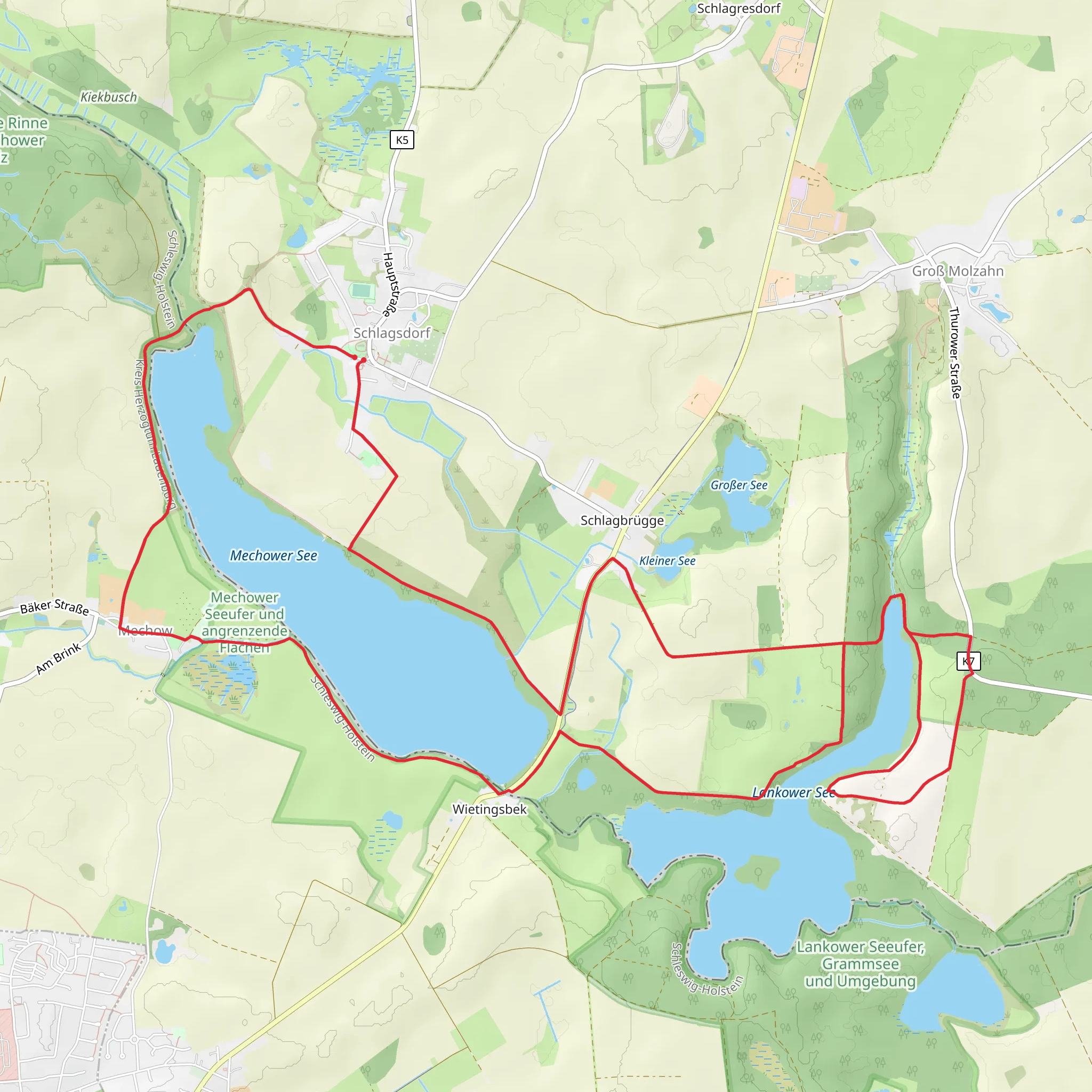 Mechower See Loop mobile static map