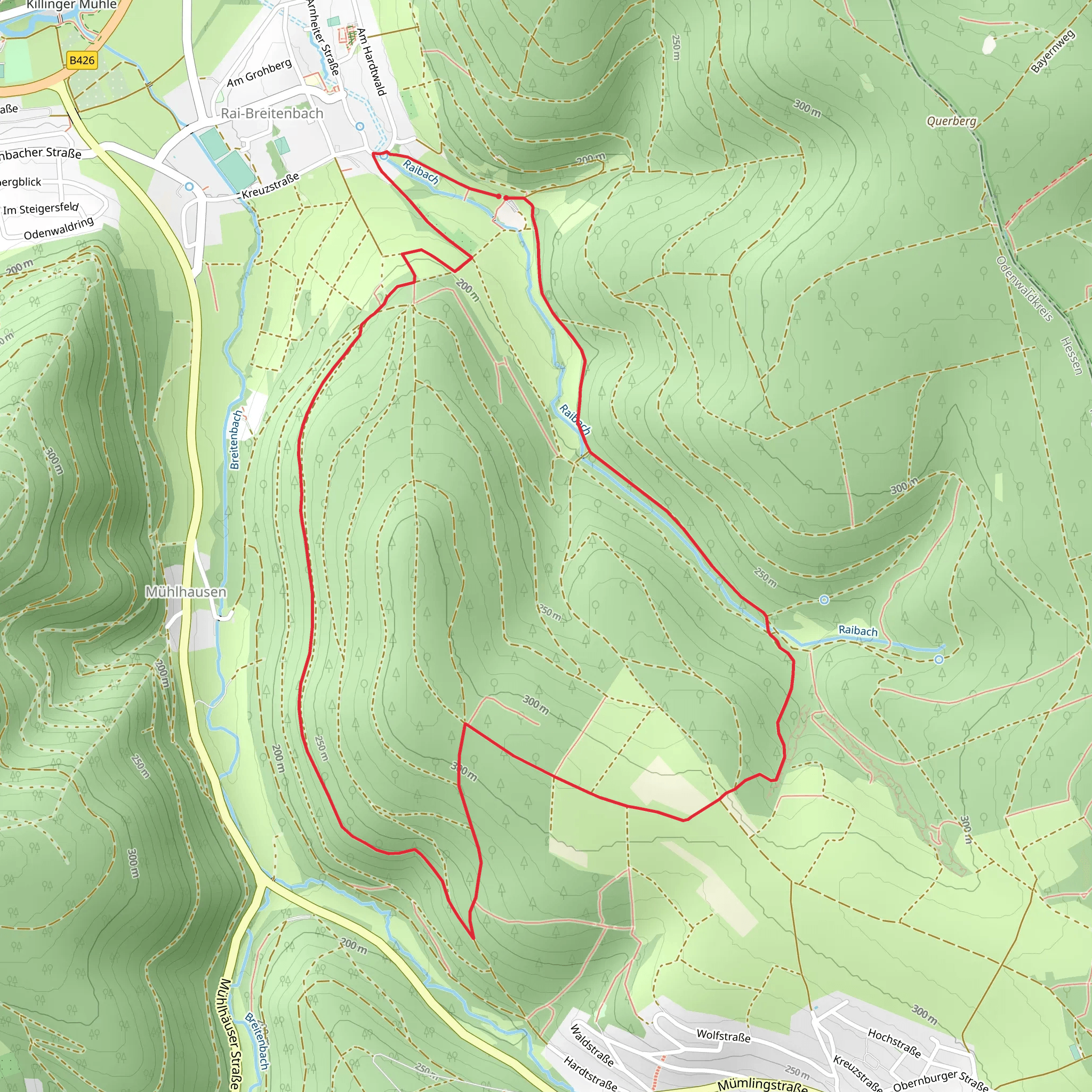 Hargoergsbuche Loop mobile static map