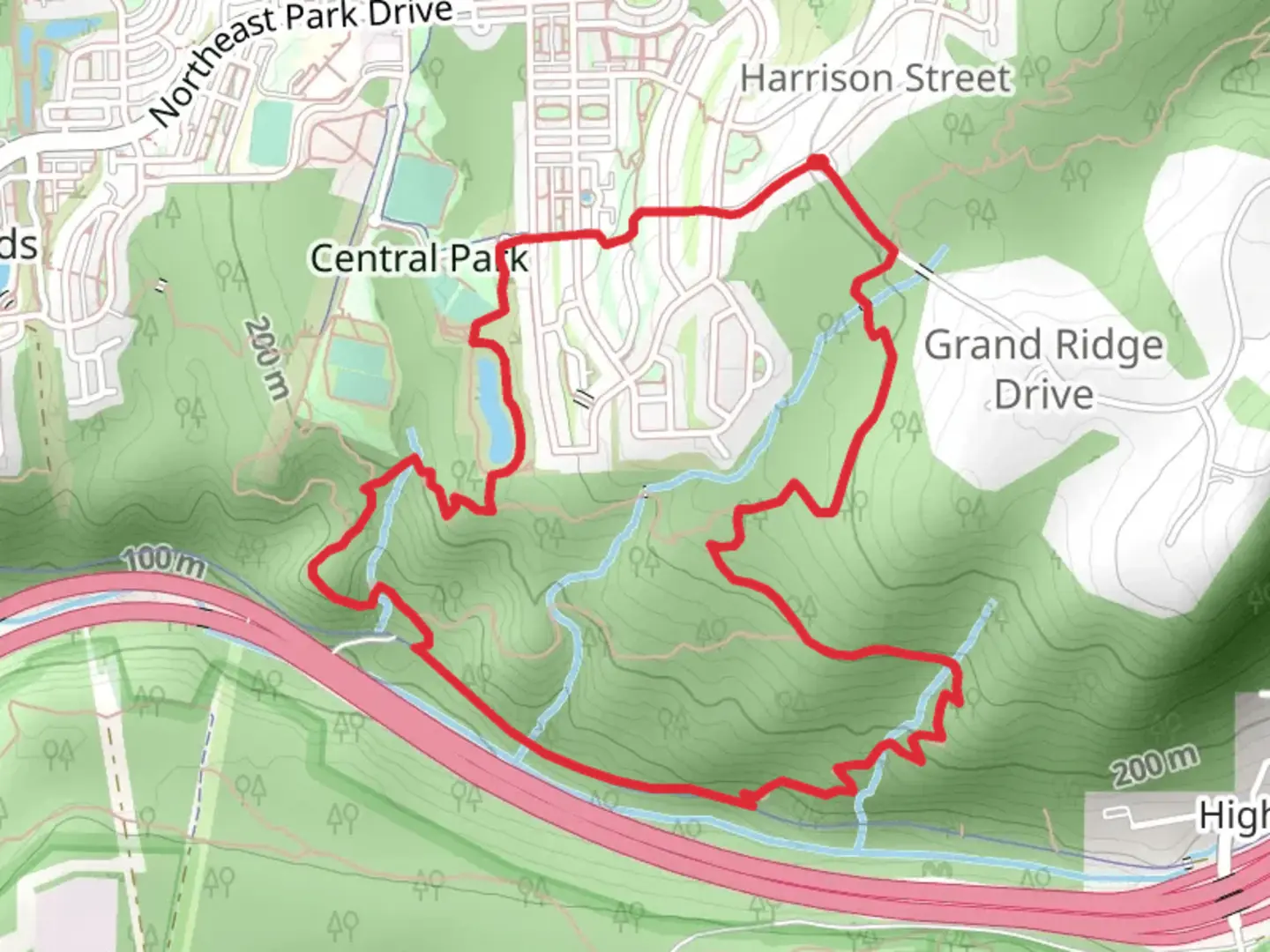 An image depicting the trail East Fork Trail and Issaquah Preston Trail and its surrounding area.