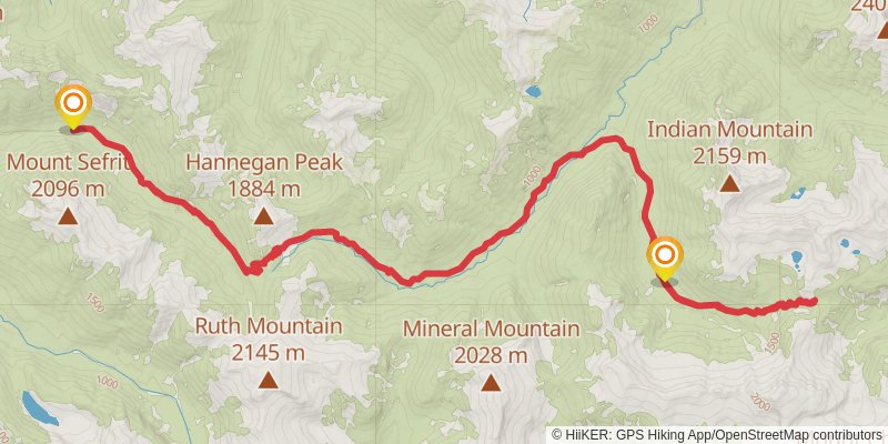 Brush Creek via Hannegan Pass Trail stage 4 Map