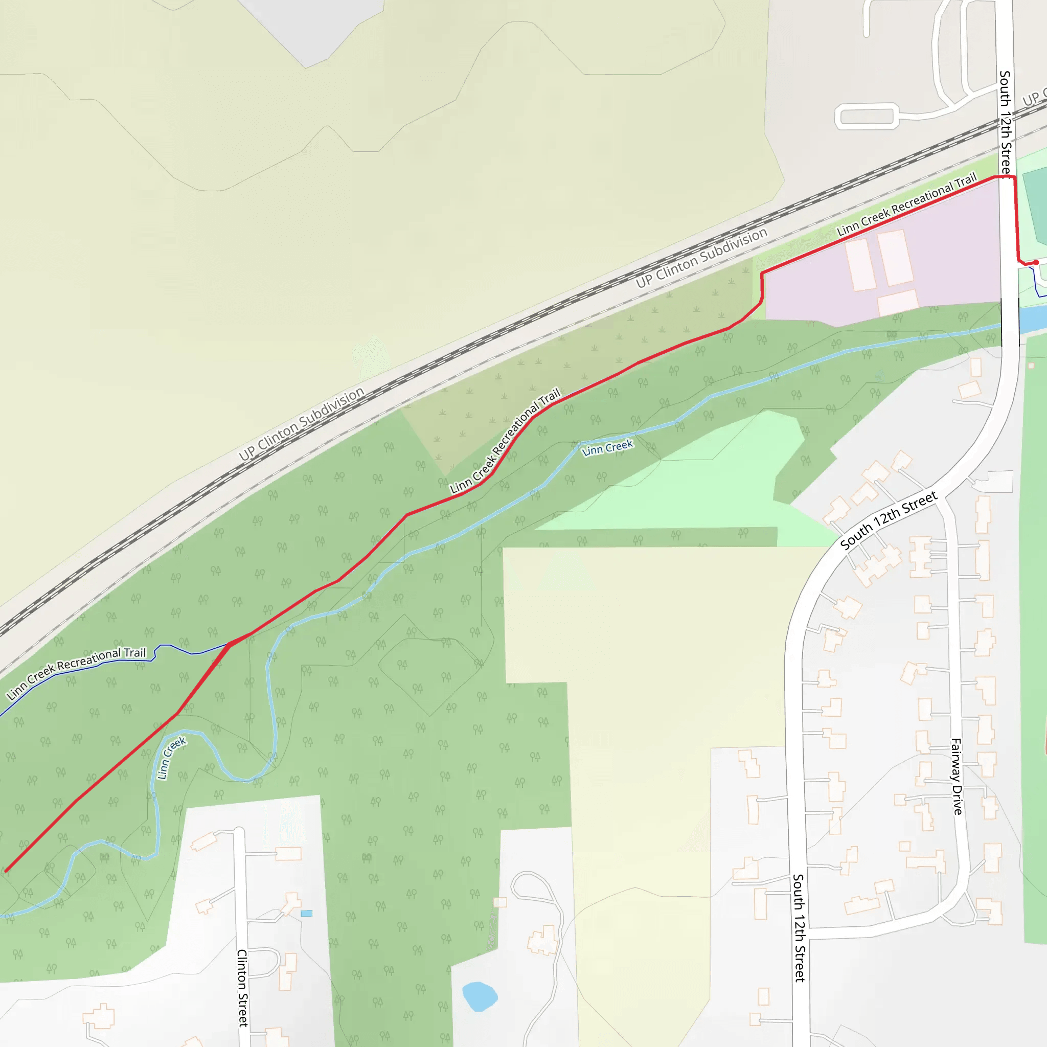 Linn Creek Recreational Trail - Short mobile static map