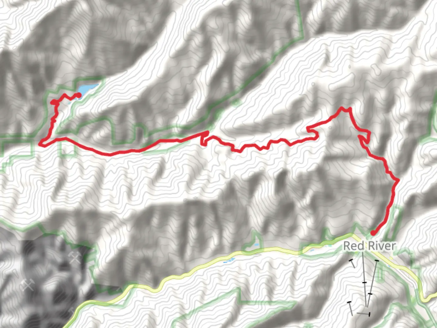 An image depicting the trail Cabresto Lake Walk and its surrounding area.