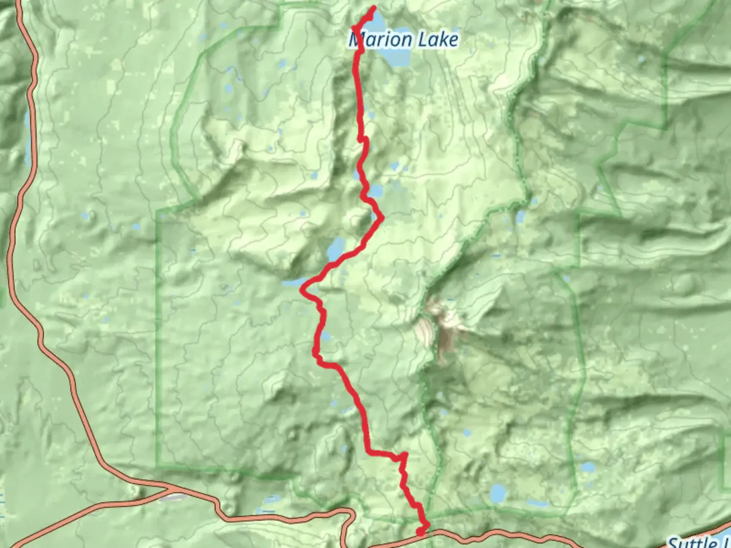 An image depicting the trail Marion Lake, Eight Lakes View and Duffy Lake via PCT and its surrounding area.