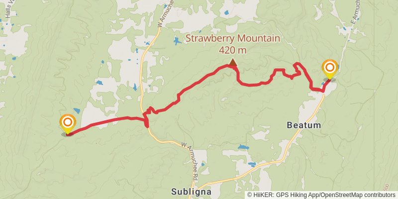 Pinhoti Trail stage 22 Map